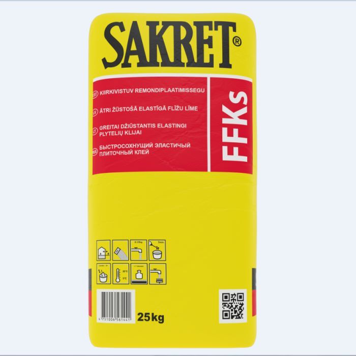 Sakret FFKS Superelastīgā ātri žūstošā flīžu līme 25kg